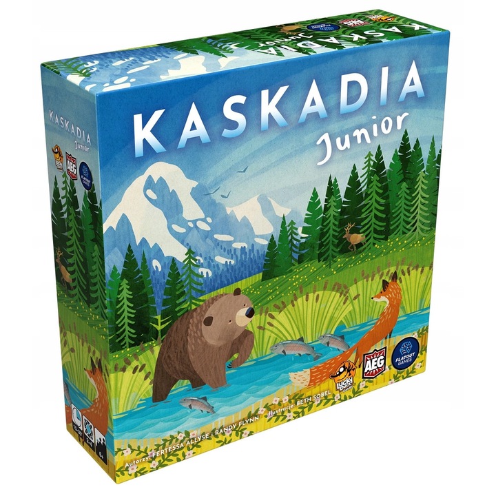 Kaskadia Junior, joc de societate, 2-4 jucatori, 15-20 minute, varsta +6
