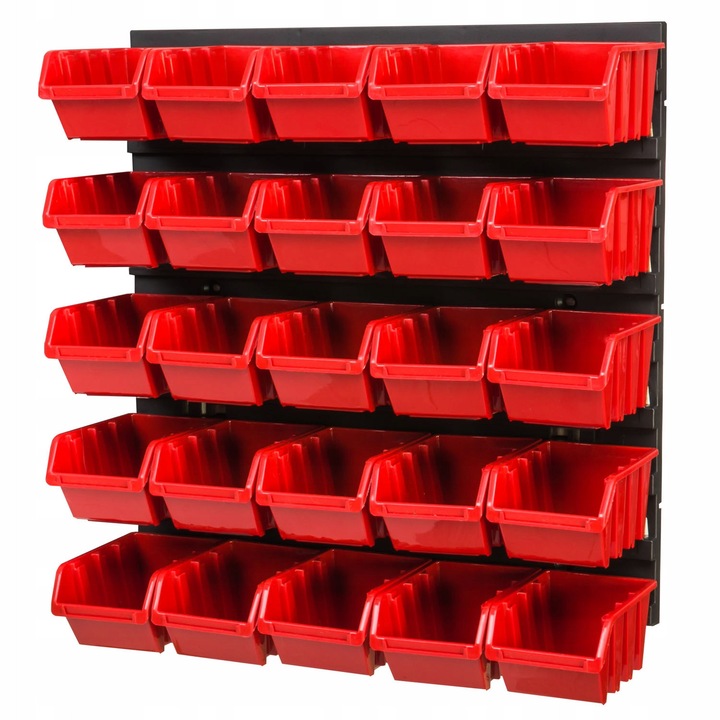 Pafen rendszerező tábla, 25 fiókos készlet, piros, 39x38,6cm