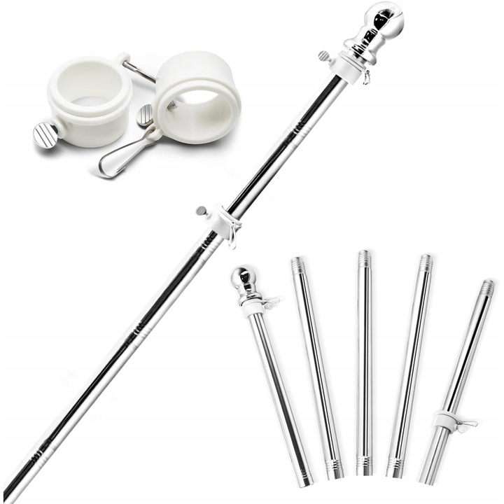 Catarg steag din otel inoxidabil, lungime reglabila, design elegant, 1,2-6 ft, set 5 sectiuni