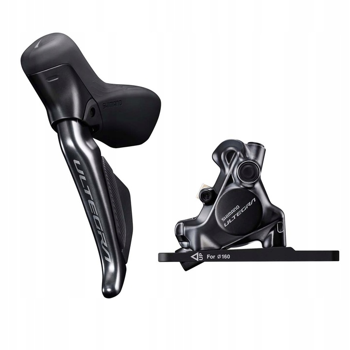Комплект спирачки Shimano Ultegra Di2 ST-R8170+BR-R8170, 2x12 скорости, черен, 1000 мм