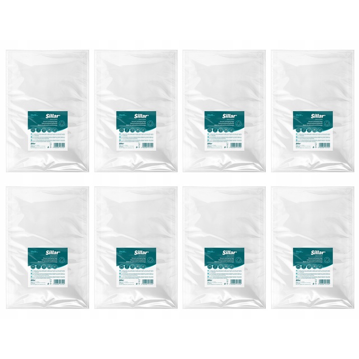 Set 50 pungi vacuum 20x30cm, moletate, fara BPA