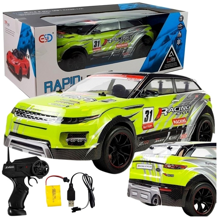 Masinarc remote control QULKI 4x4, 1:10, 41x20cm, cu acumulator, roti din cauciuc