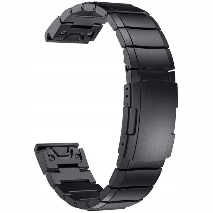 Bransoleta metalica Garmin, 22mm, neagra, din otel inoxidabil, set