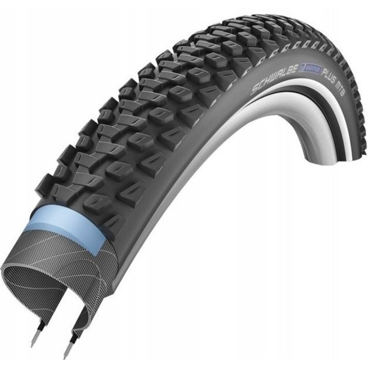 Cauciucuri bicicleta Schwalbe Marathon Plus MTB 29x2.35, Drutata, Smart DualGuard, Neagra