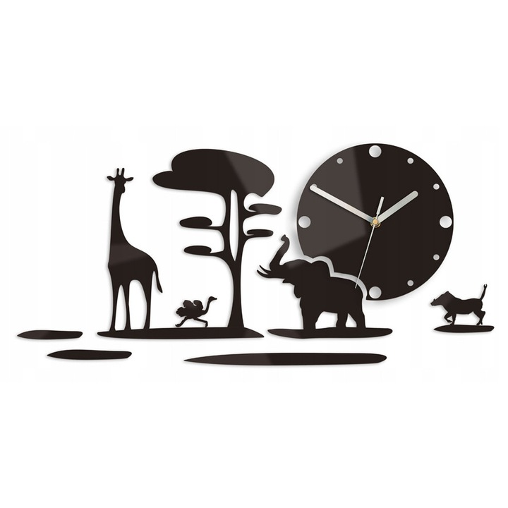 Dekoratív óra, Kormánykerék, 60cm, fekete