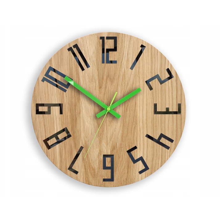 Dekoratív óra Kormánykerék, Falióra, 33cm, barna