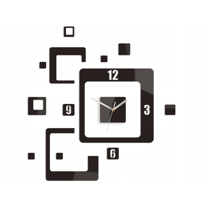 Ceas decorativ Volan, zegar 60cm, negru