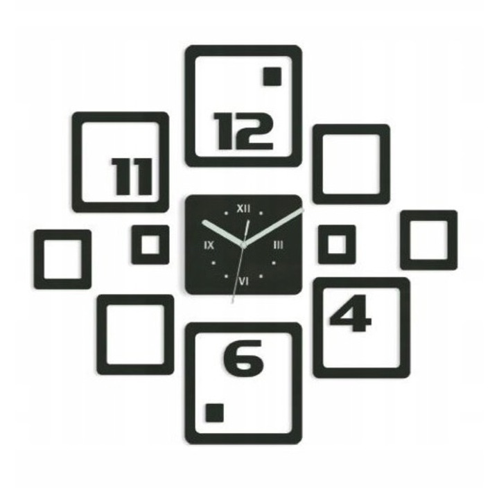 Ceas decorativ Volan, zegar 60cm, negru