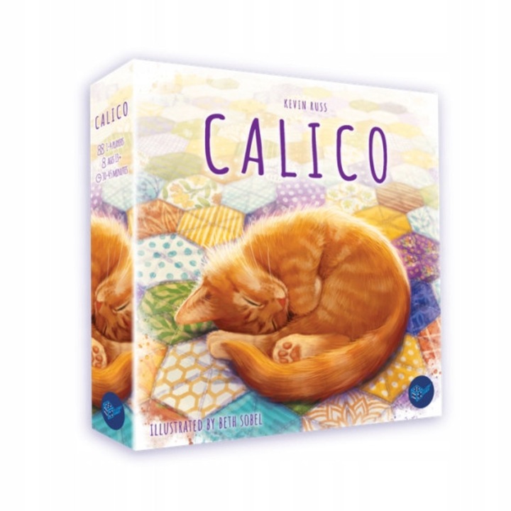 Calico társasjáték, 4 tábla, 145 kártya, 132 zseton, többszínű