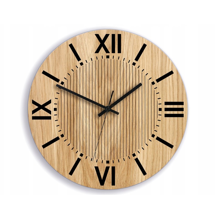 Dekoratív falióra Kormánykerék, 33cm, barna színű