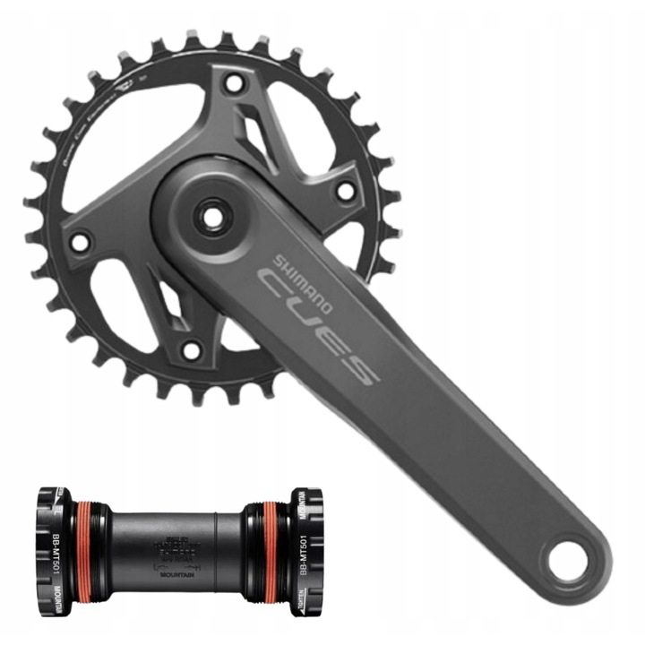 Set mecanism Shimano Cues FC-U6000-1 9/10/11rz 32T 175mm + suport BB-MT501