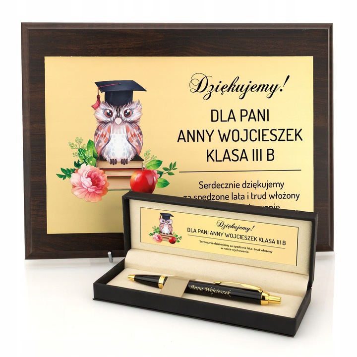 Set cadou cu stilou Parker si diploma, 19x12cm, personalizare gravura