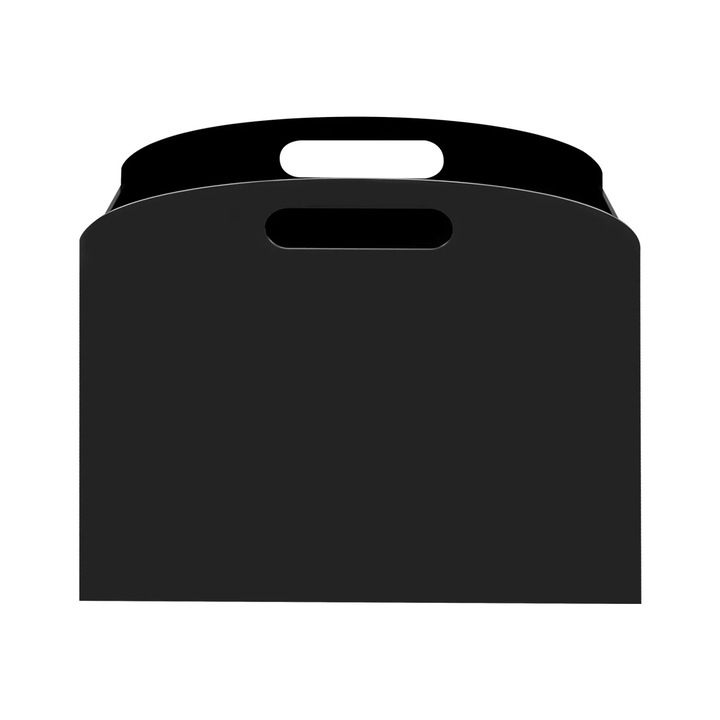 Suport pentru reviste acrilic 30x15x26 cm, organizator de birou portabil de mare capacitate cu manere, negru