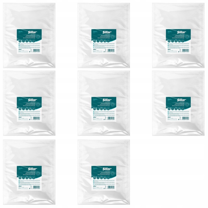 Set 50 pungi vacuum 20x25cm, material PA/PE fara BPA, structura moletata