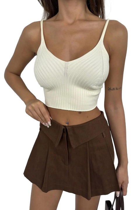 Maiou dama, JANES, Bumbac/Poliester, Ecru, L INTL