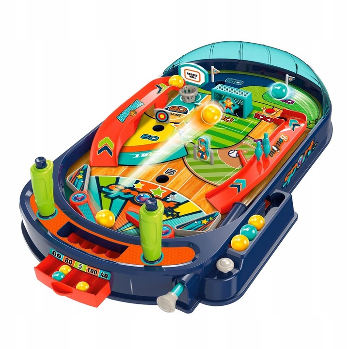 Настолна игра Мини флипер, Rebel, 2-4 играчи, 47x29,5x12см, пластмаса, за възраст над 3 години