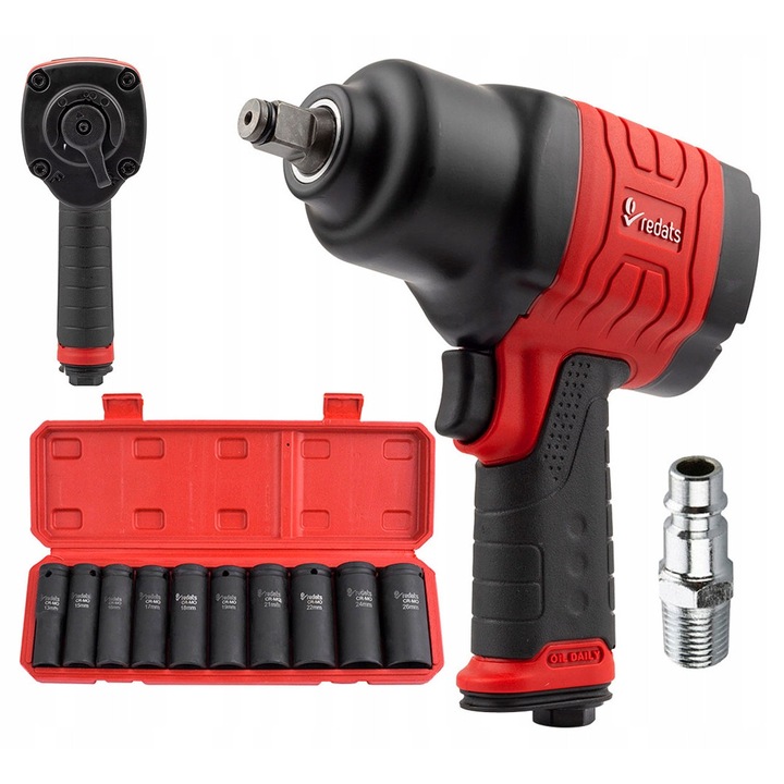 Cheie pneumatica 1/2 REDATS 1500 Nm + 10 chei tubulare