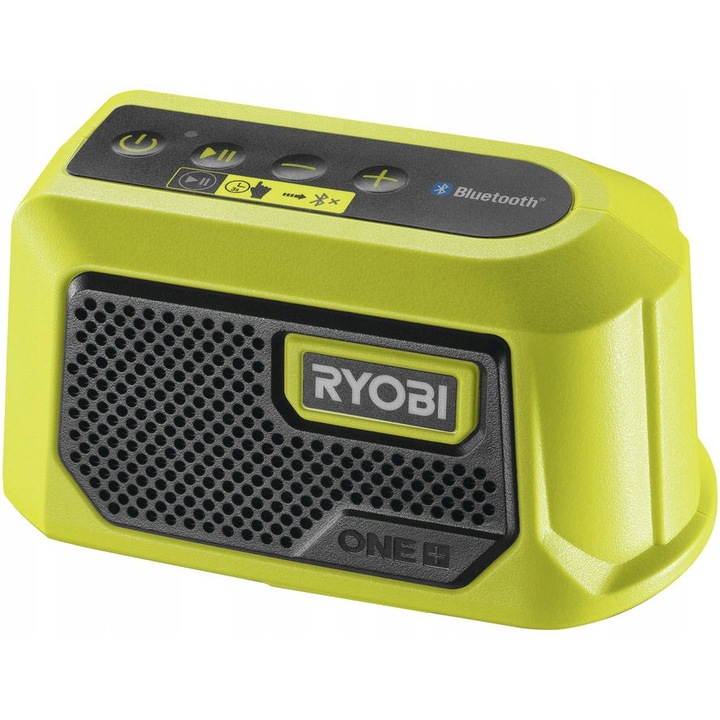 Ryobi ONE+ 18V mini Bluetooth diffúzor, kompakt, vezeték nélküli technológia, 25m, fekete