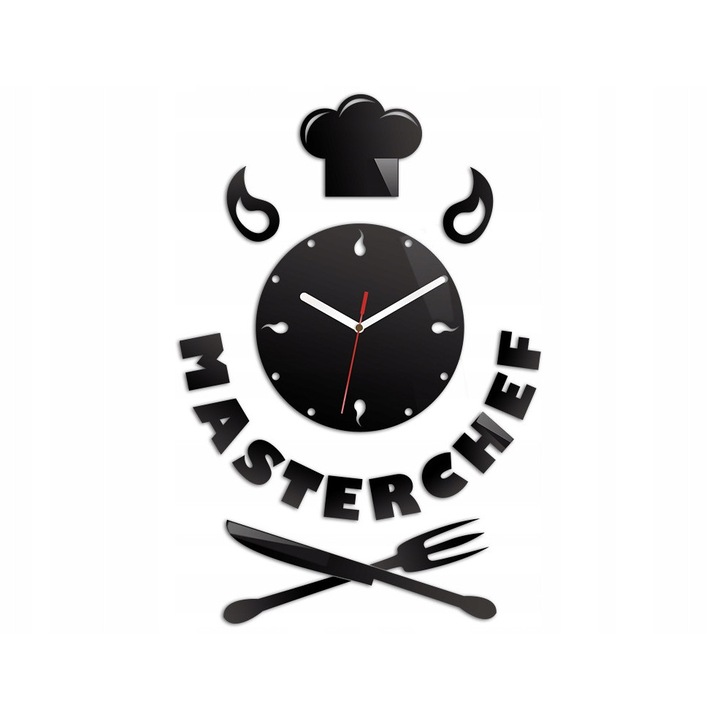 Dekoratív óra Kormány, 56cm, fekete