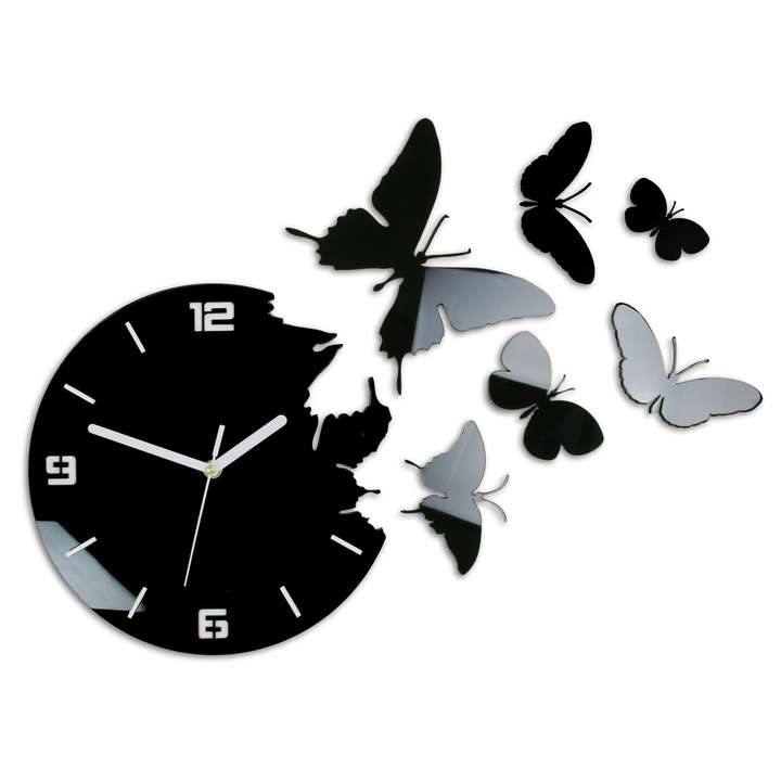 Ceas decorativ Volan, zegar 60cm, negru