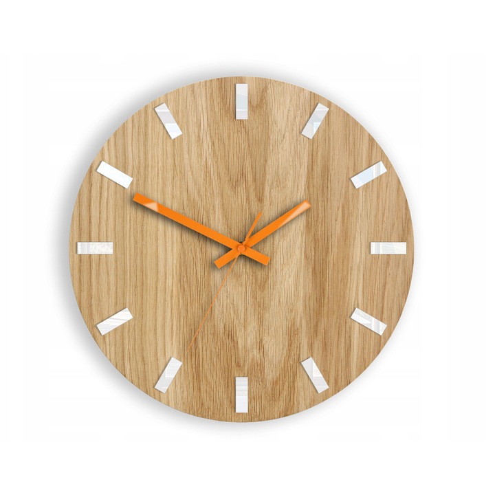 Dekoratív óra Kormánykerék, Falióra, 33cm, barna