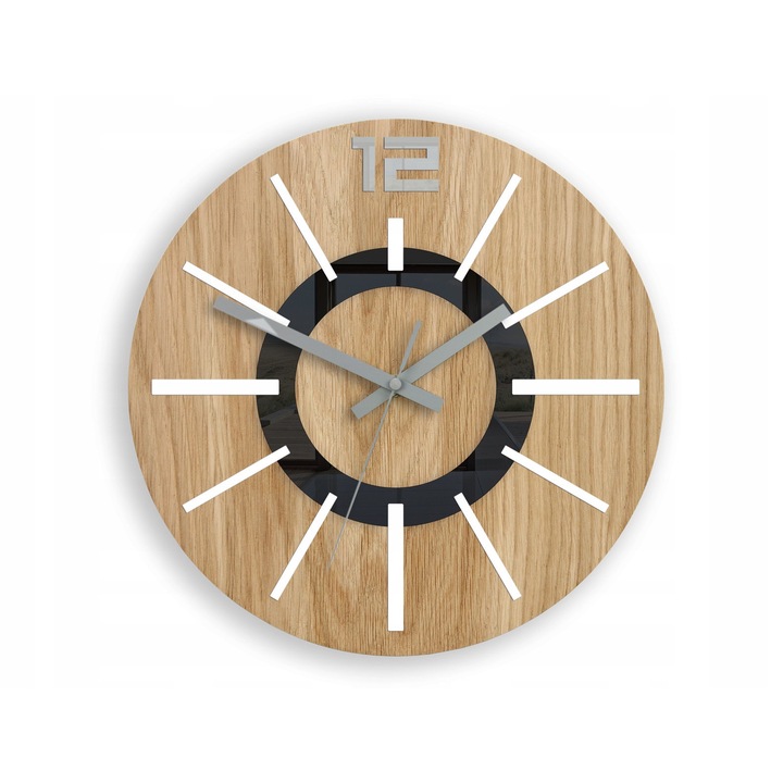 Dekoratív óra Kormány, Falióra, 33cm, barna színű