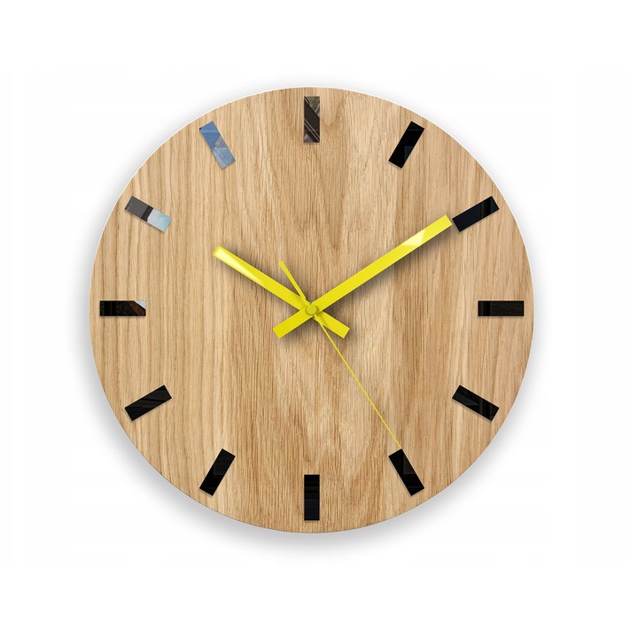 Dekoratív óra, Kormánykerék, 33cm, barna színű