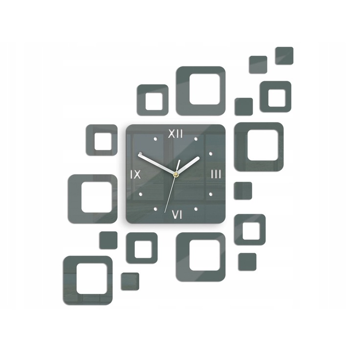 Ceas decorativ Volan, zegar 60cm, gri