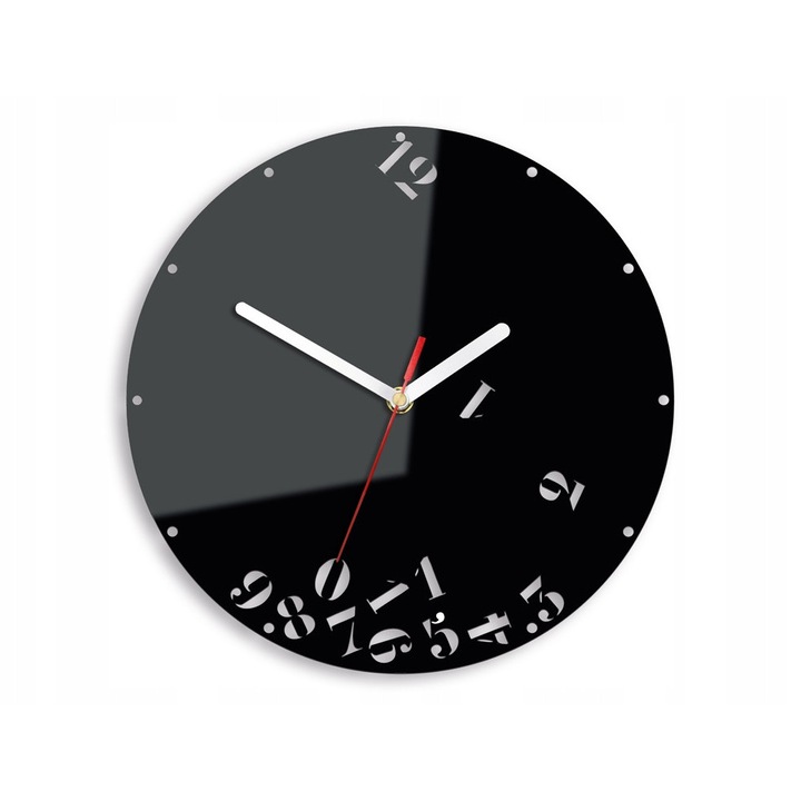 Dekoratív óra Kormánykerék, 30 cm, fekete