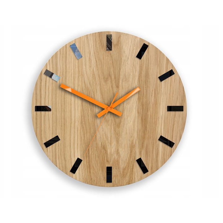 Dekoratív falióra Kormány, Falióra, 33cm, barna színű