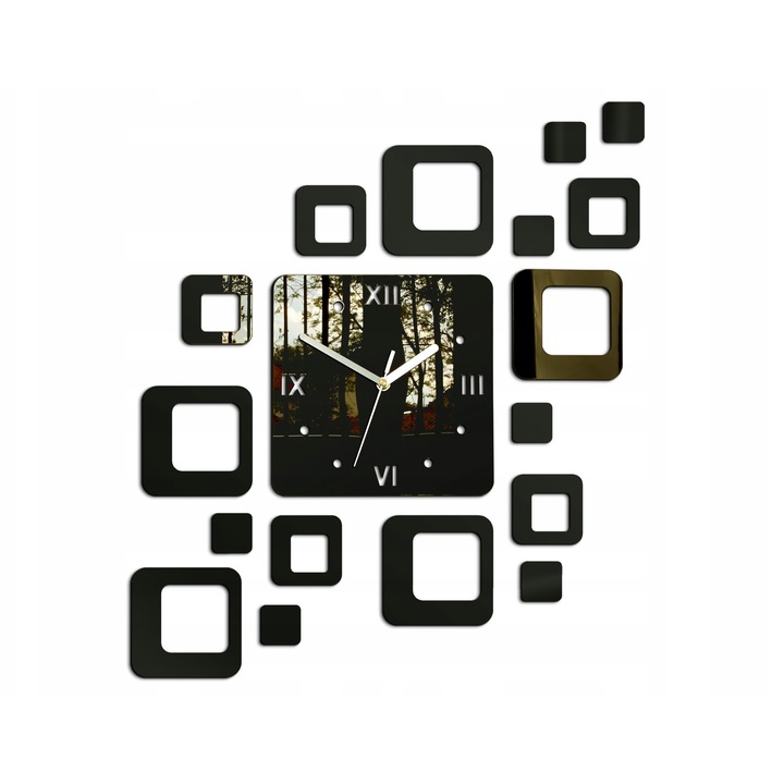 Dekoratív falióra Kormánykerék, Zegar scienny, 60cm, fekete