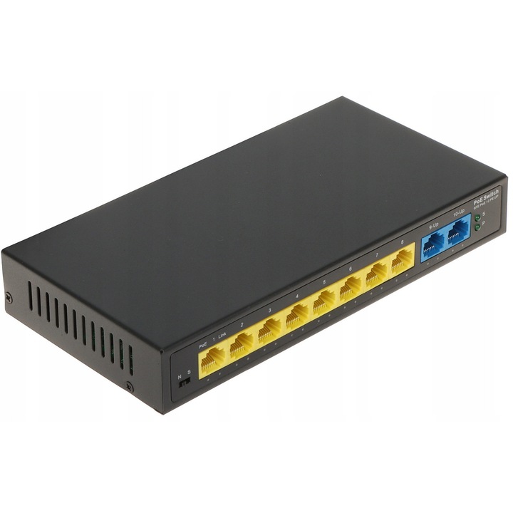 Switch PoE 8-porturi GTX, 30W/port, 207x105x32mm, metalic