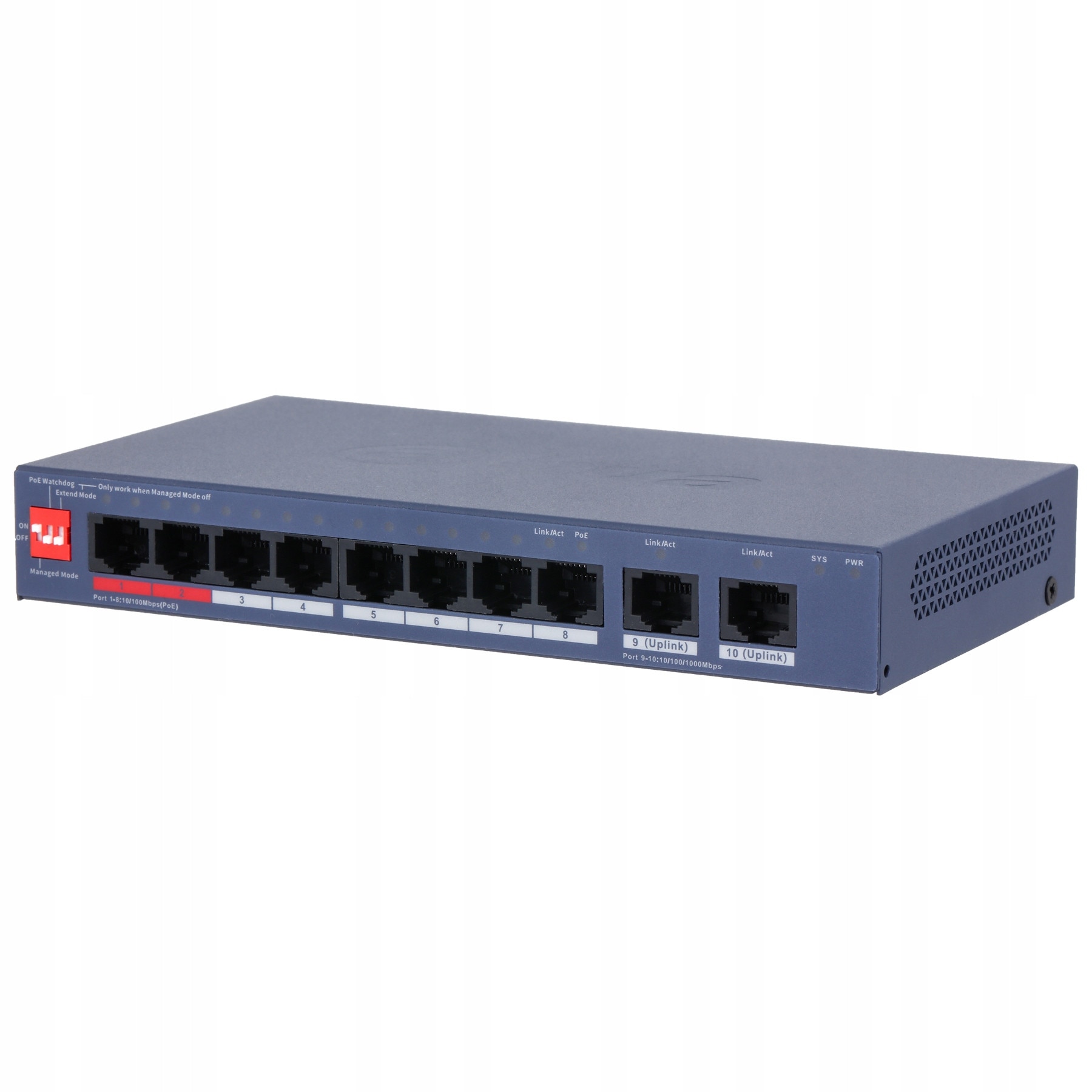 Switch Gigabit Ethernet fibra optica, 1.25g, 10/100/1000Mbps, DC