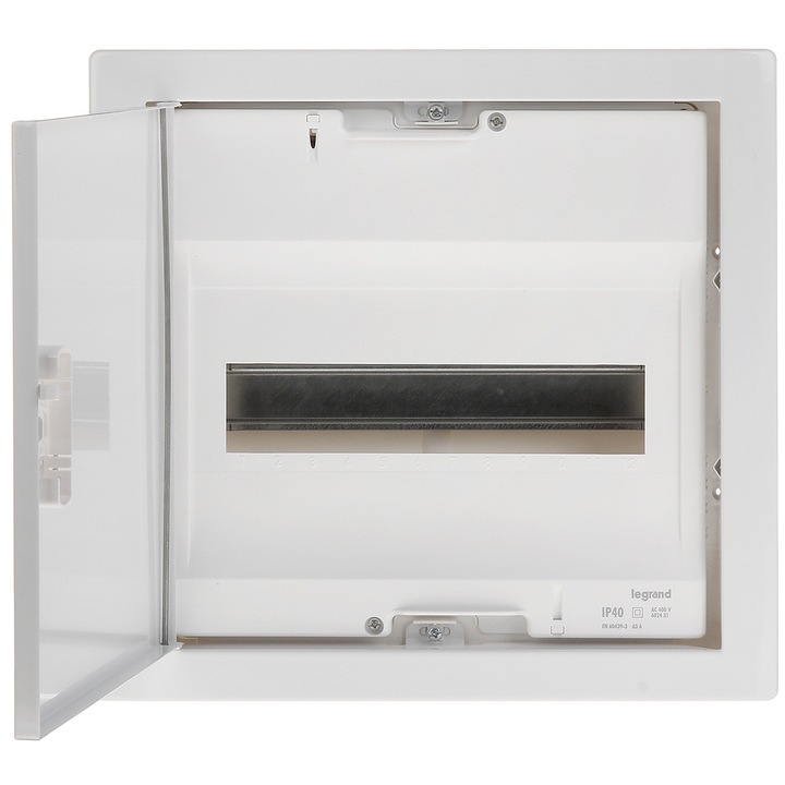 Tablouri electrice Legrand, rozdzielnica podtynkowa, 1x12 module, metalice, alb, 330x305x87mm