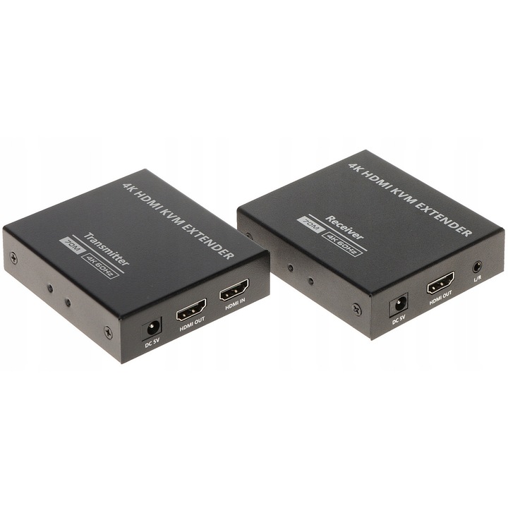 Kit Extender HDMI+USB DELTA 4K UHD, 60m, 5V DC, 2 porturi