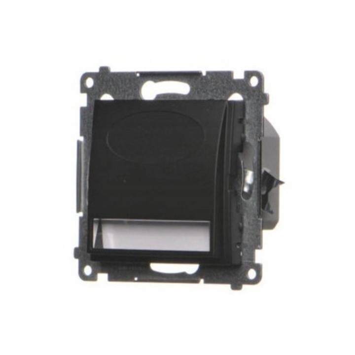 LED kapcsoló, Kontakt Simon, 54-es sorozat, 0,9W, 4200K, matt fekete, 75x75x48mm