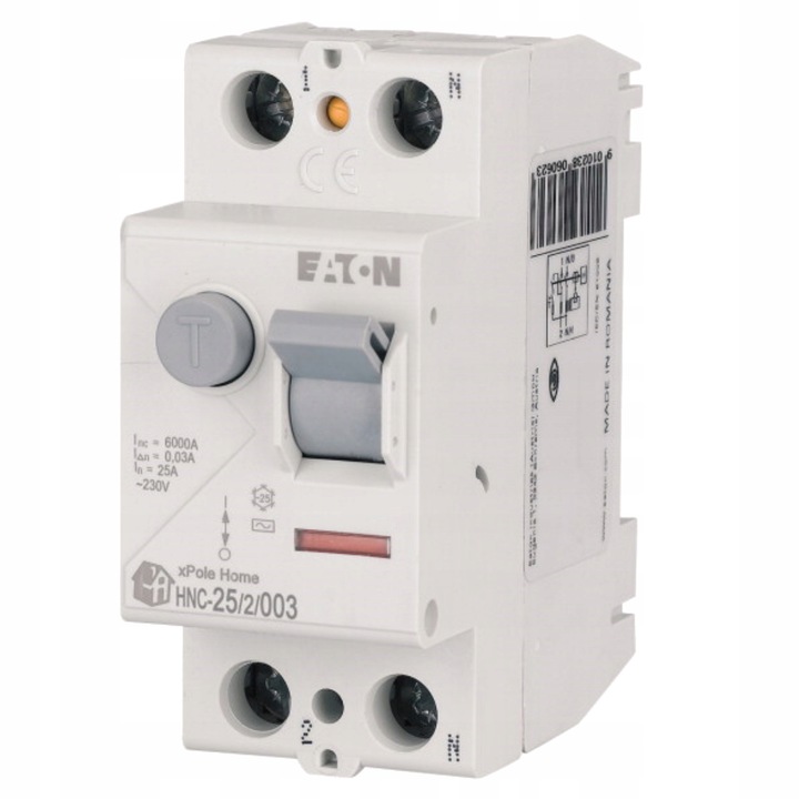 Intrerupator diferential Eaton HNC-25/2/003 2P 25A 30mA alb 230V