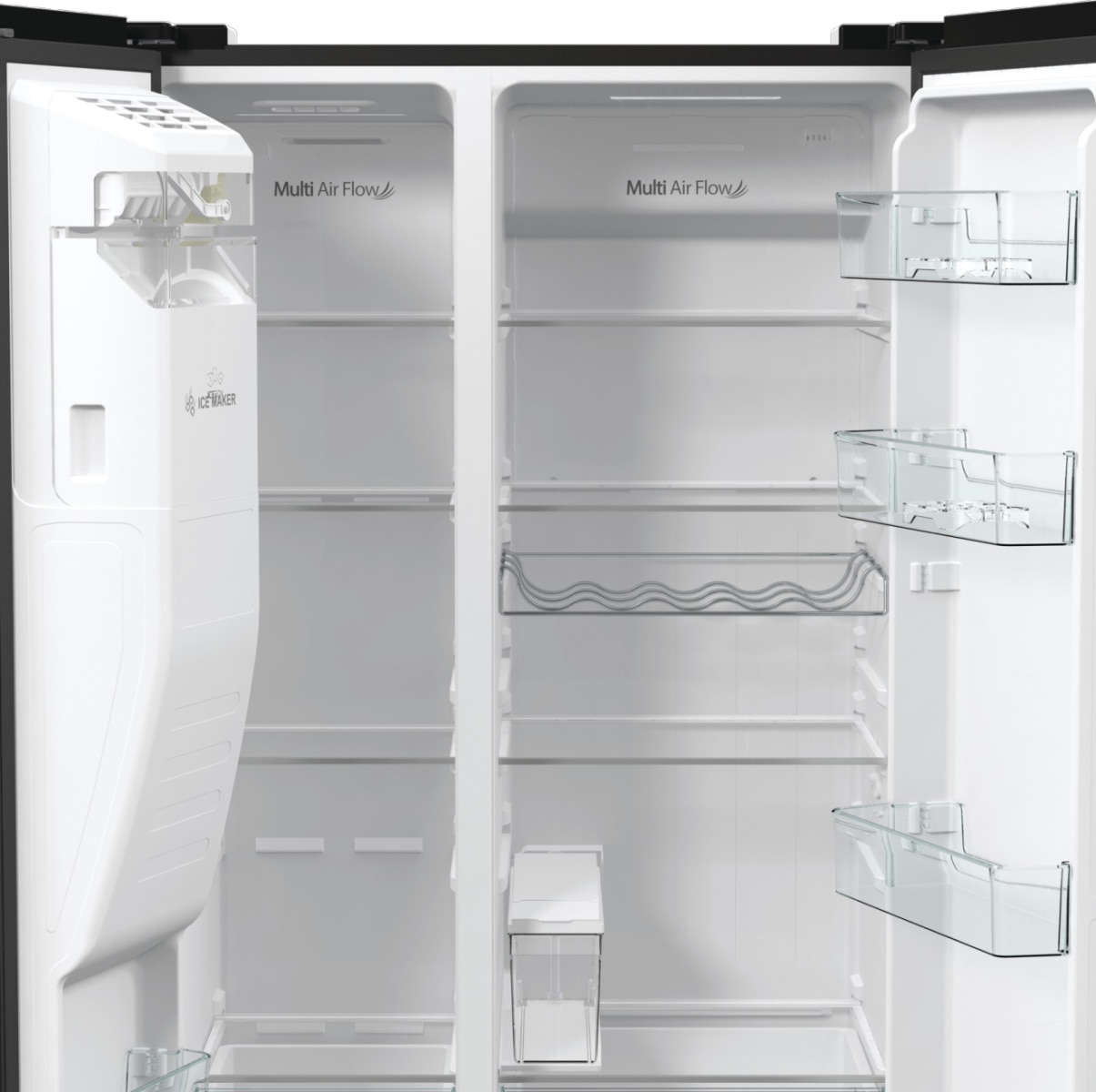 Frigider Side by Side Hisense RSIM 535 AFE, 566 l, No Frost, negru