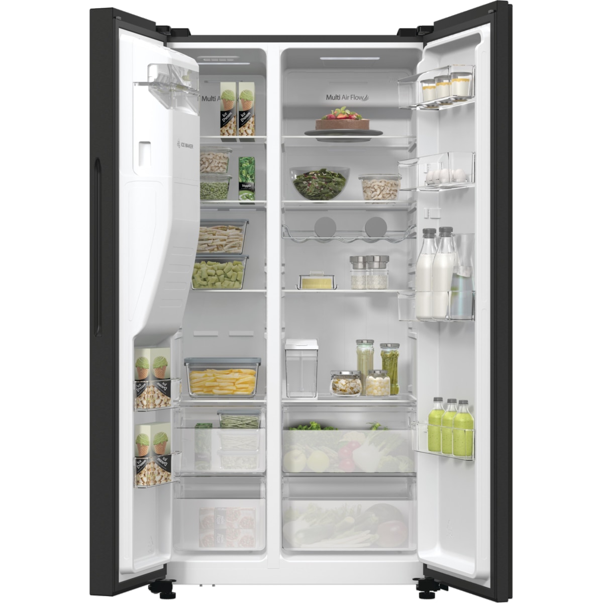 Frigider Side by Side Hisense RSIM 535 AFE, 566 l, No Frost, negru