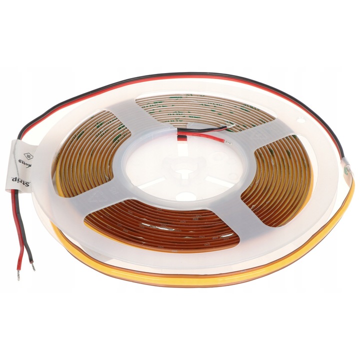 Banda LED UQS-COB-13W-NW-12V-5m-FC, 13W, 528 chips/m, alb, 5m