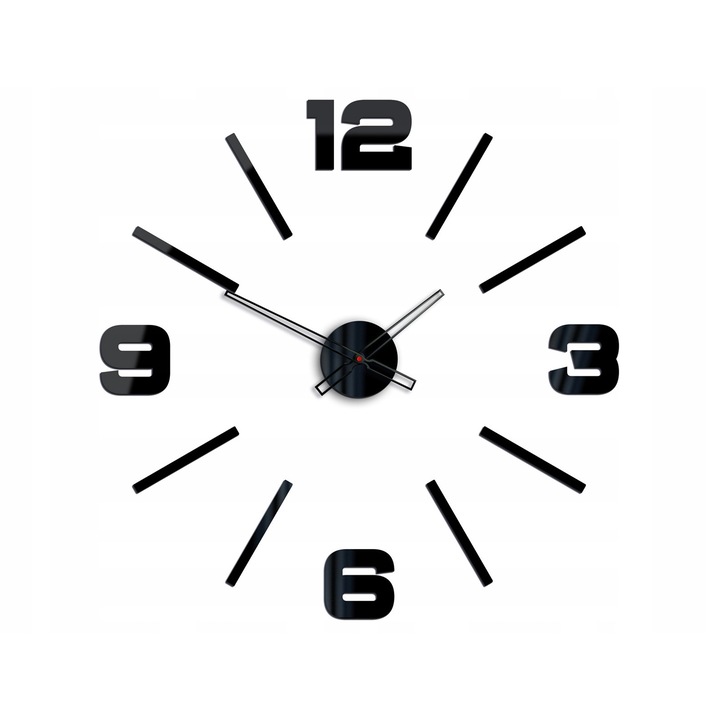 Ceas decorativ Volan, zegar 75cm, negru