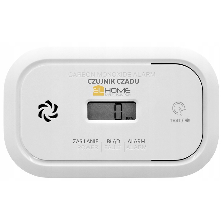 Senzor de monoxid de carbon wireless Elhome, durata de viata 10 ani, alarma 85 dB