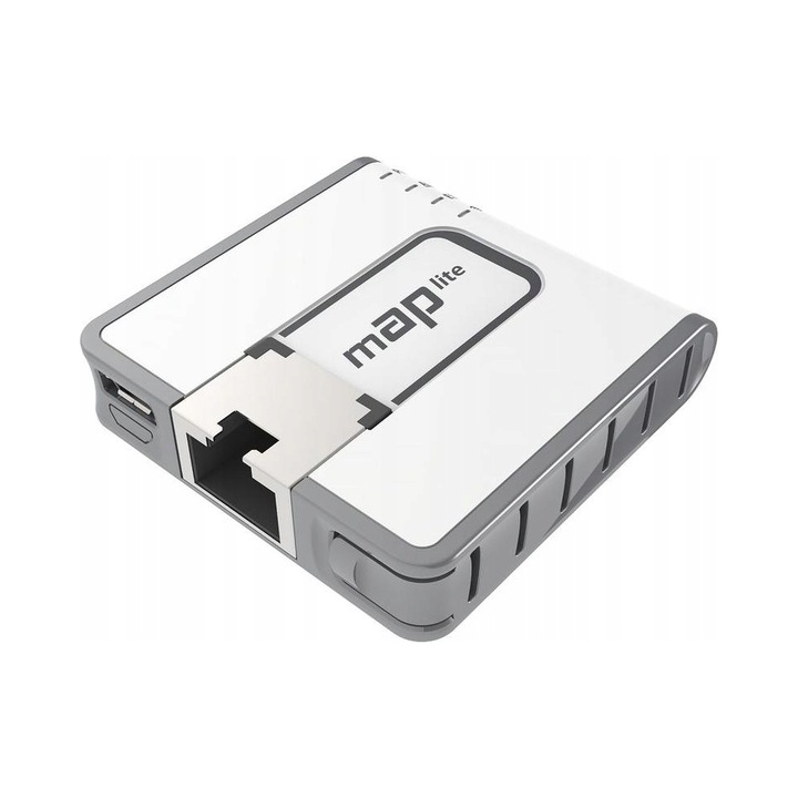 Punct de acces MikroTik mAP lite, 2,4 GHz, 1 port 10/100 Mbit/s, alb, 48x49x11 mm