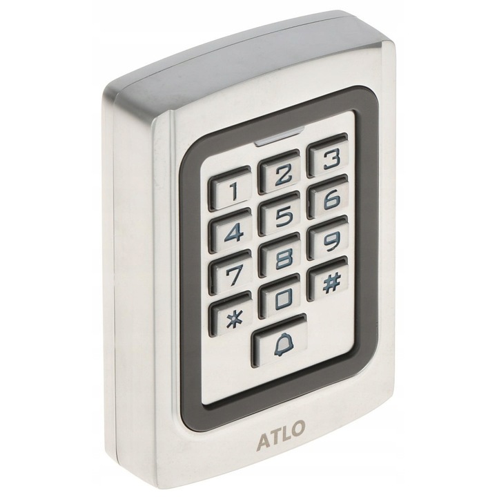 Yala cifru Atlo KRMD-512, RFID, metalica, argintiu-negru, 78x115x25mm