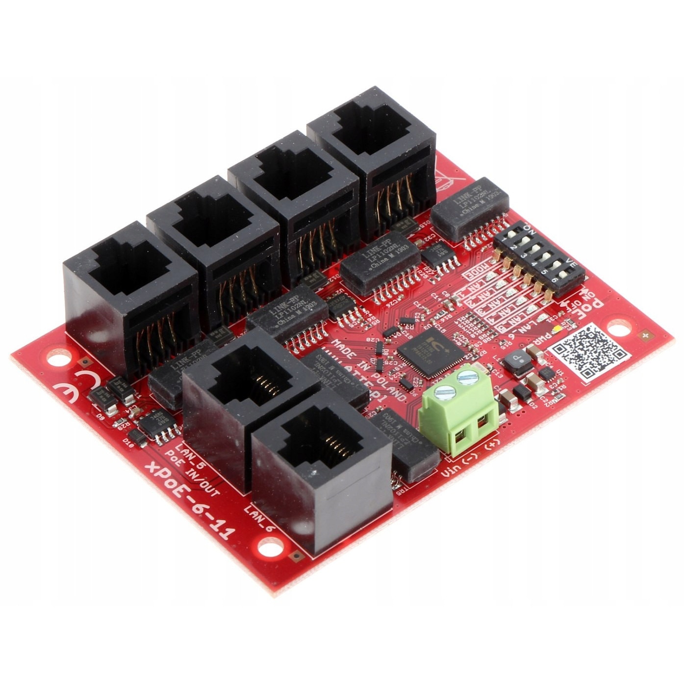 Switch Ethernet 5 porturi Fokelyi, metal, 1 Gbps, 40x40x11mm, cu