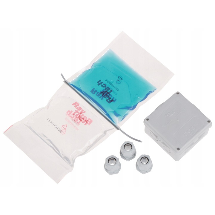 Комплект връзки Raytech Magic-Box 100 гел IP68 9.8x9.8x4.4см
