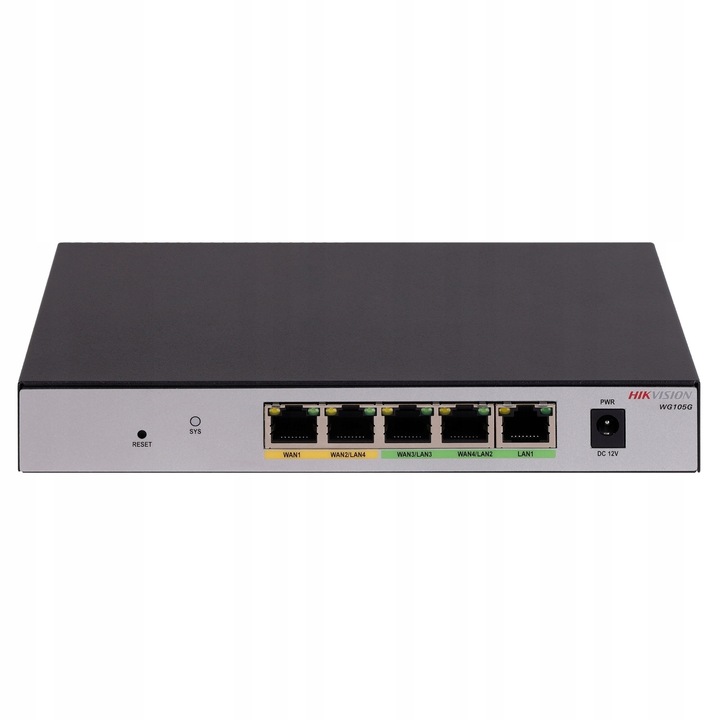 Router VPN Gigabit Hikvision DS-3WG105G-SI, 3 porturi LAN, Dual-WAN, 190x126x27mm, negru