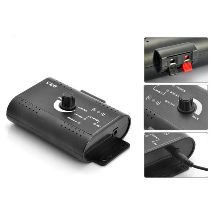 Sistem de gard electric pentru caini WTK, 300m, set complet, ajustabil, siguranta, XXL