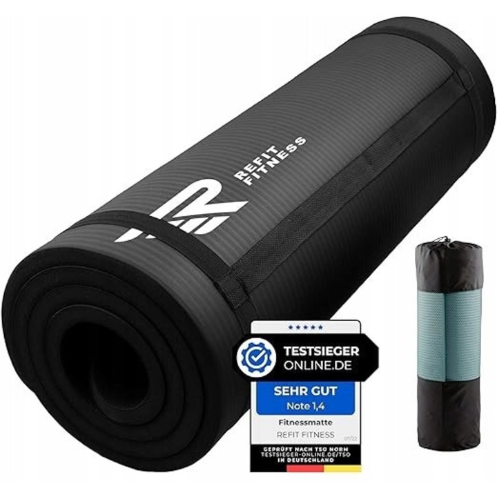 Edzőszőnyeg 190x60cm, 15mm vastag, többszínű, jóga és fitnesz