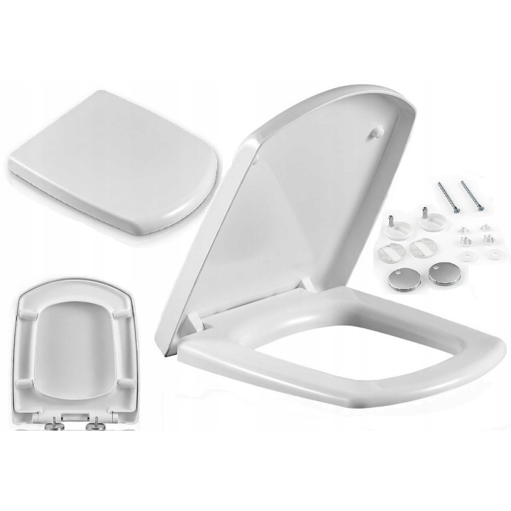 Deska Sedesowa Wolnoopadajaca Mareani, Duroplast, Antibacteriana, 30x45cm, Set complet